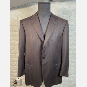 Brioni PINCIO Mens Brown 3 Button 100% Wool Blazer Sport Coat 44 R MADE IN ITAL